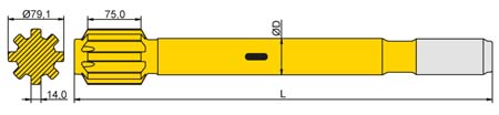 Striking Bar Tamrock T45